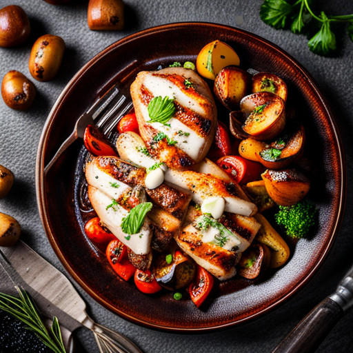 recette de plat de poulet aux pommes de terre et aux champignons 89894